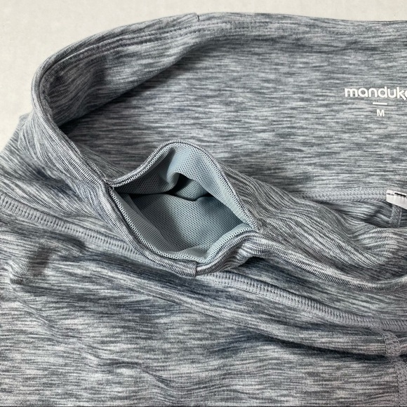 manduka Essential Yoga Capri Heather Gray Sz M - Picture 5 of 9